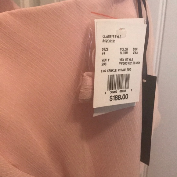 Robe Sirène Vera Wang Taille 10 Blush - Tissu Extensible, Longueur Sol, Neuve Sans étiquettes